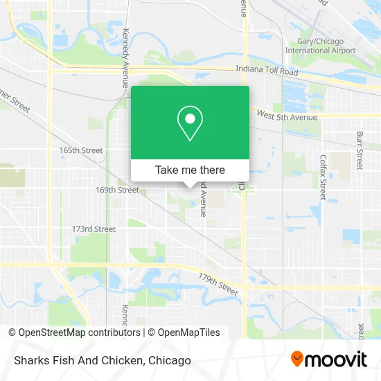 Sharks Fish And Chicken map