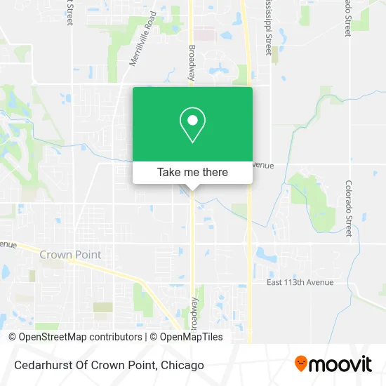 Cedarhurst Of Crown Point map