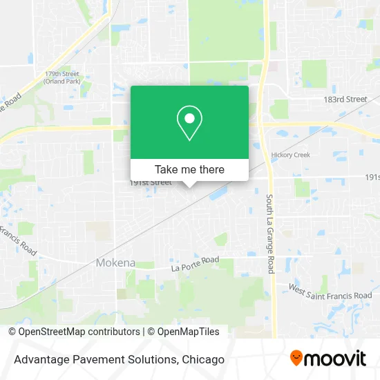 Advantage Pavement Solutions map