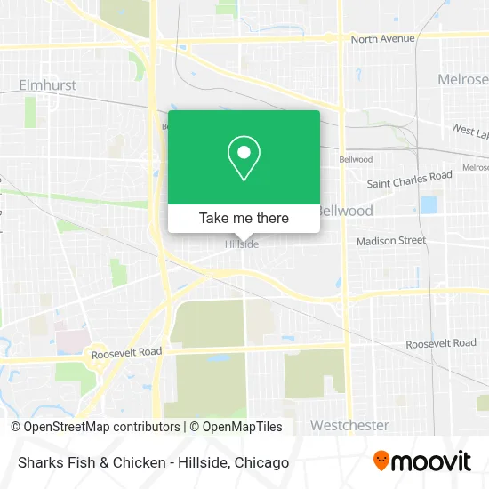 Sharks Fish & Chicken - Hillside map