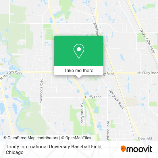 Trinity International University Baseball Field map
