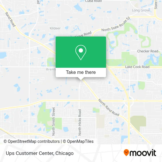 Ups Customer Center map