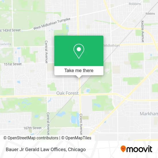 Bauer Jr Gerald Law Offices map