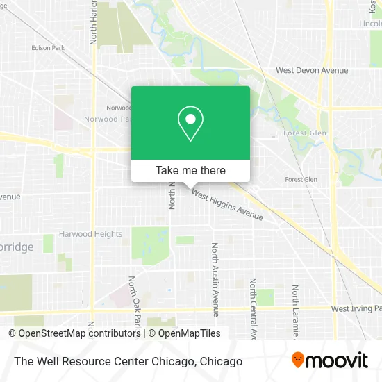 The Well Resource Center Chicago map