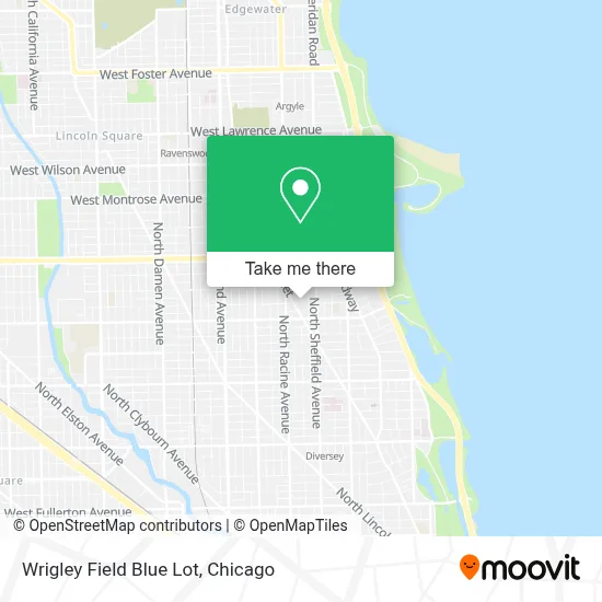 Wrigley Field Blue Lot map