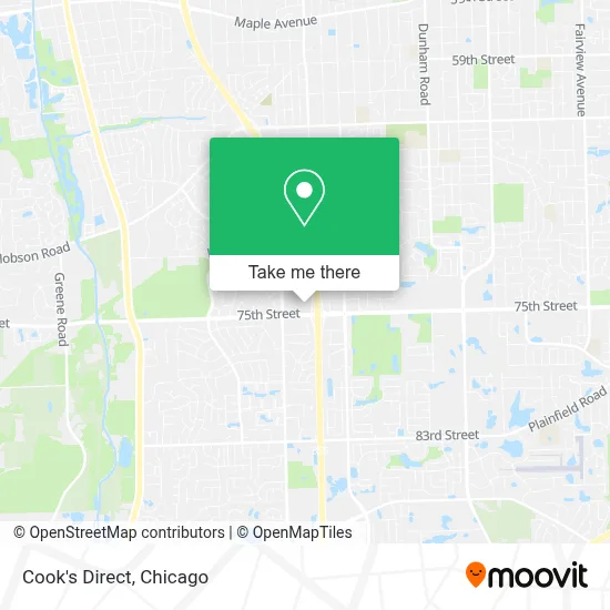 Cook's Direct map