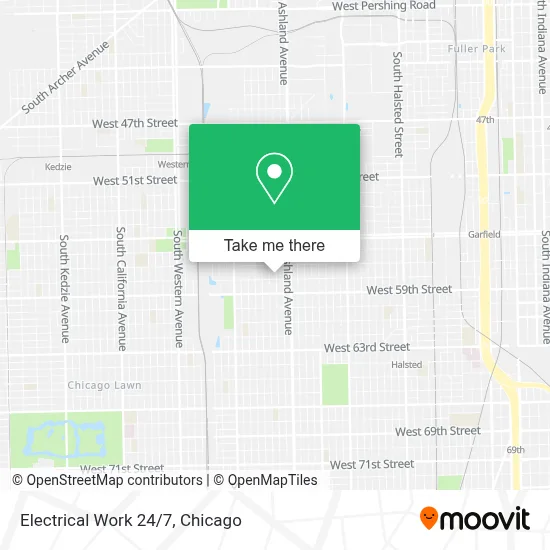Electrical Work 24/7 map