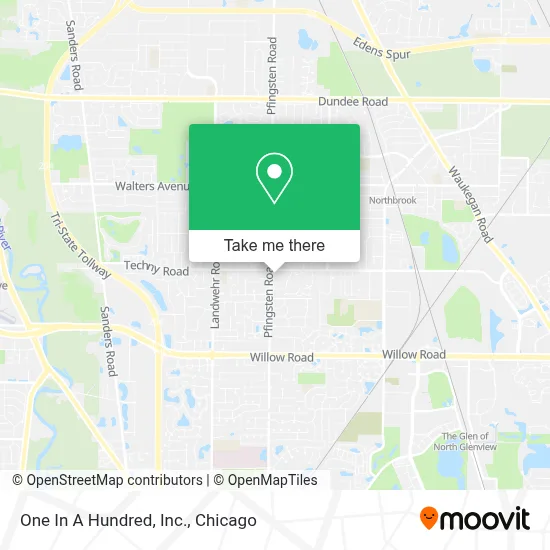 One In A Hundred, Inc. map