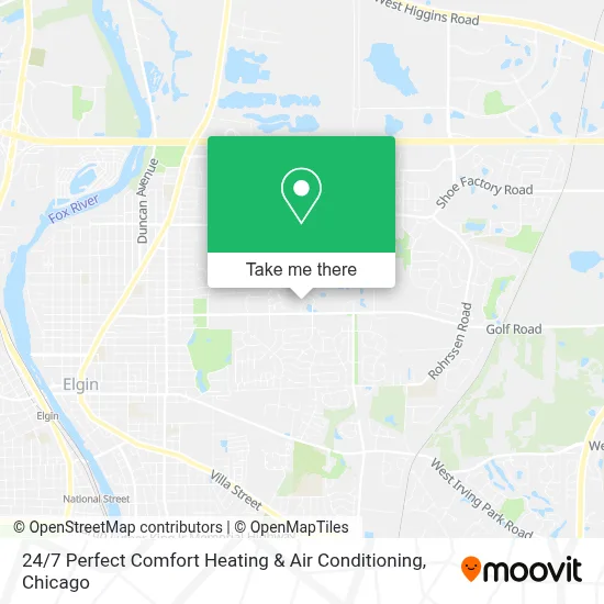 24 / 7 Perfect Comfort Heating & Air Conditioning map