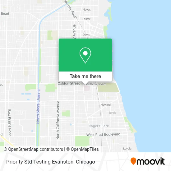Priority Std Testing Evanston map