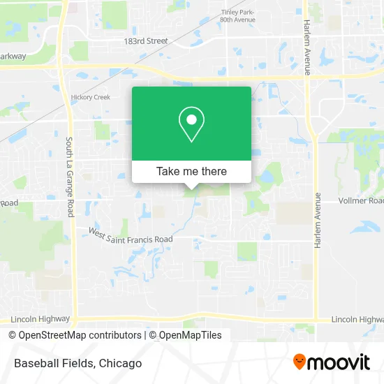Baseball Fields map