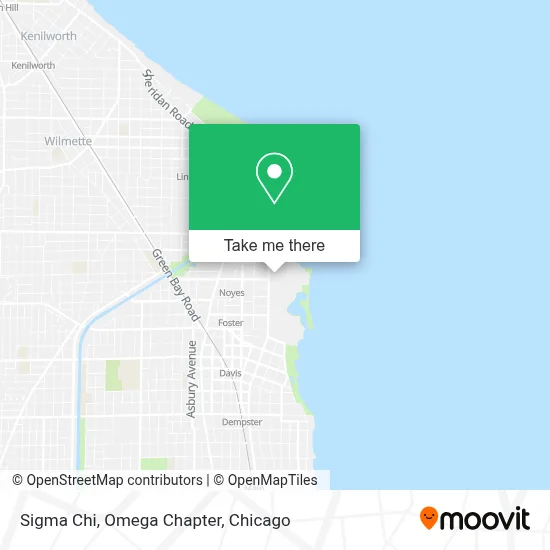 Sigma Chi, Omega Chapter map