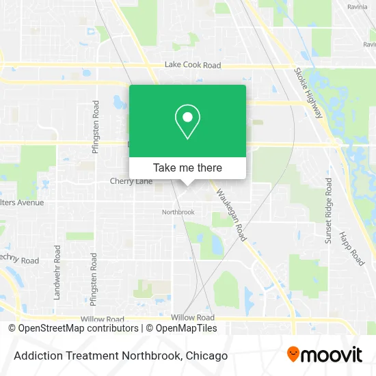 Addiction Treatment Northbrook map
