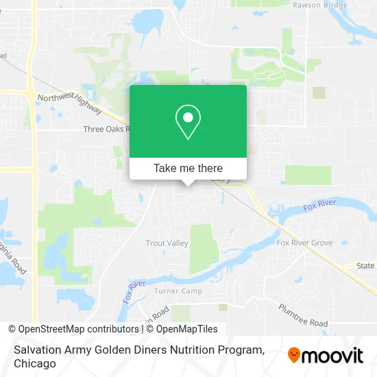 Salvation Army Golden Diners Nutrition Program map