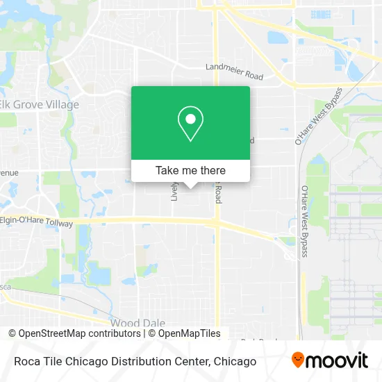 Roca Tile Chicago Distribution Center map