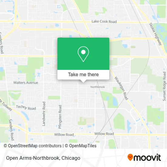 Open Arms-Northbrook map