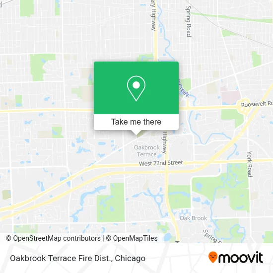 Oakbrook Terrace Fire Dist. map