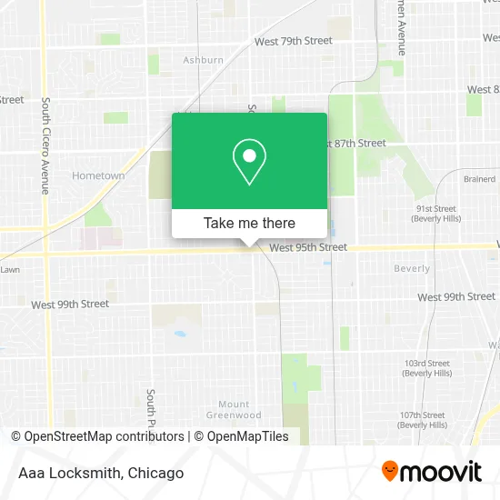 Aaa Locksmith map