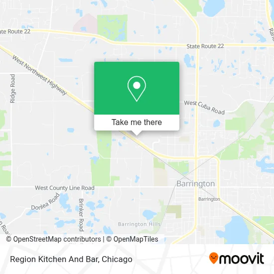 Region Kitchen And Bar map