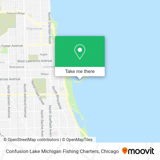 Mapa de Confusion Lake Michigan Fishing Charters