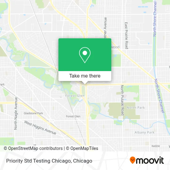 Priority Std Testing Chicago map
