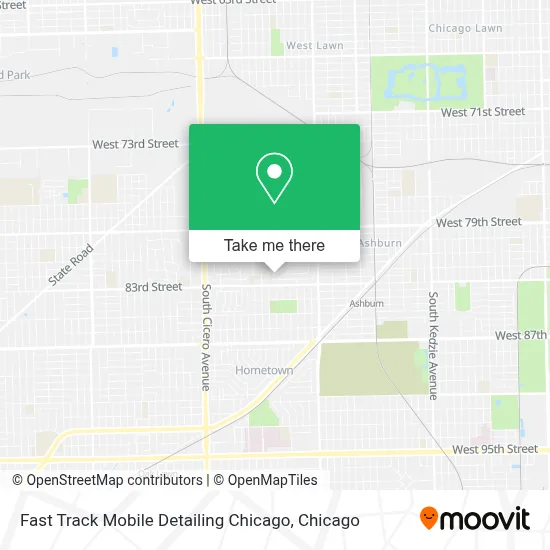 Fast Track Mobile Detailing Chicago map