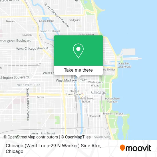 Chicago (West Loop-29 N Wacker) Side Atm map