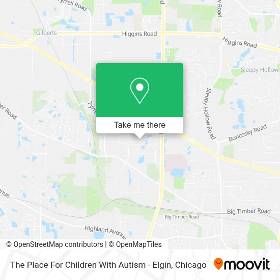 The Place For Children With Autism - Elgin map