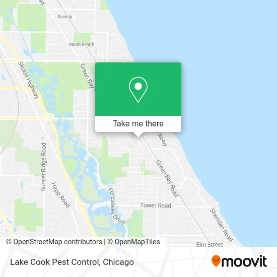 Lake Cook Pest Control map