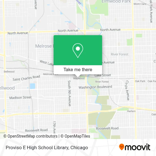 Proviso E High School Library map