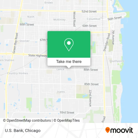 U.S. Bank map
