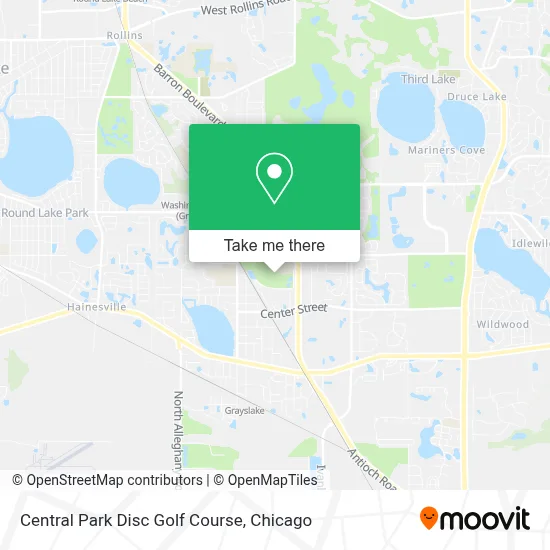 Central Park Disc Golf Course map