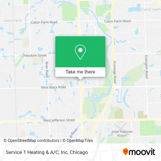Service 1 Heating & A/C, Inc map