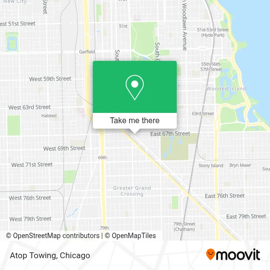 Atop Towing map