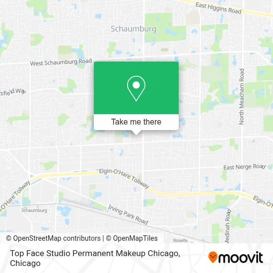 Top Face Studio Permanent Makeup Chicago map