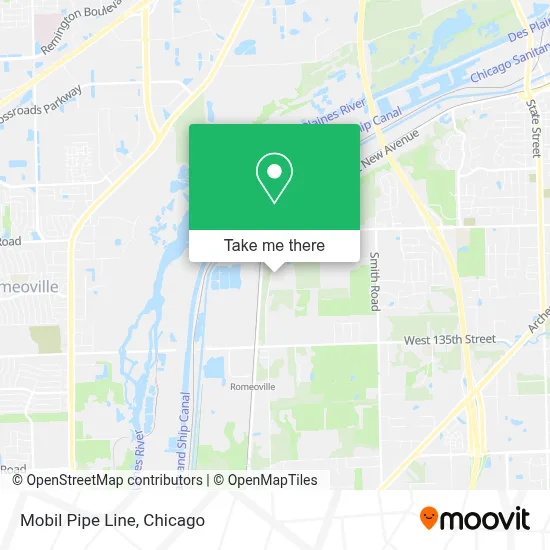 Mobil Pipe Line map