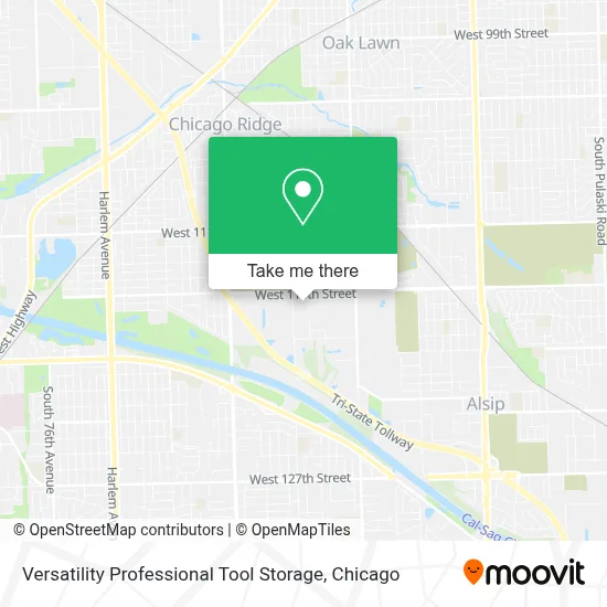 Versatility Professional Tool Storage map