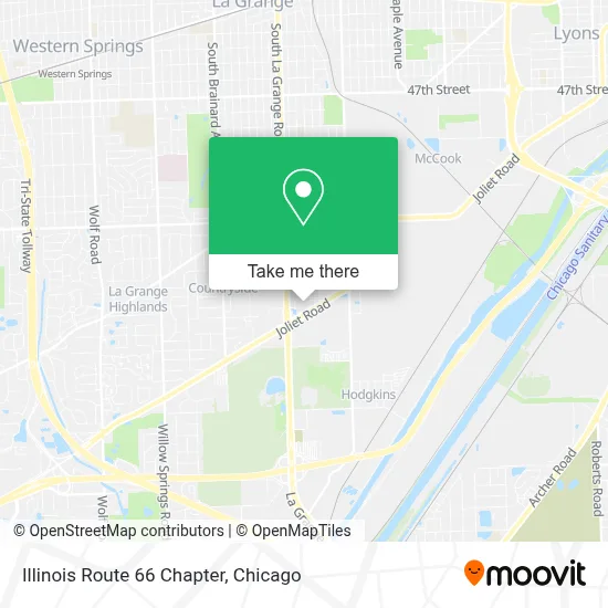 Illinois Route 66 Chapter map