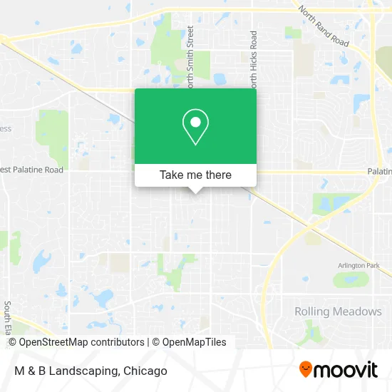 M & B Landscaping map