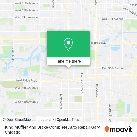 King Muffler And Brake-Complete Auto Repair Gary map
