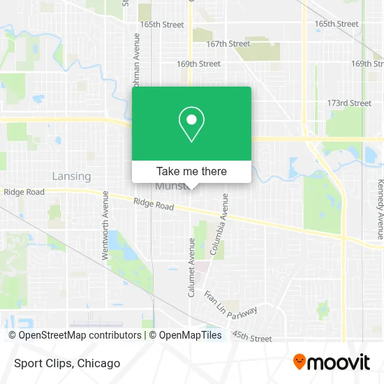 Sport Clips map