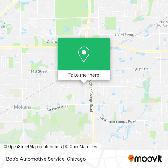 Bob's Automotive Service map