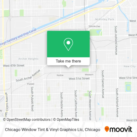 Chicago Window Tint & Vinyl Graphics Llc map