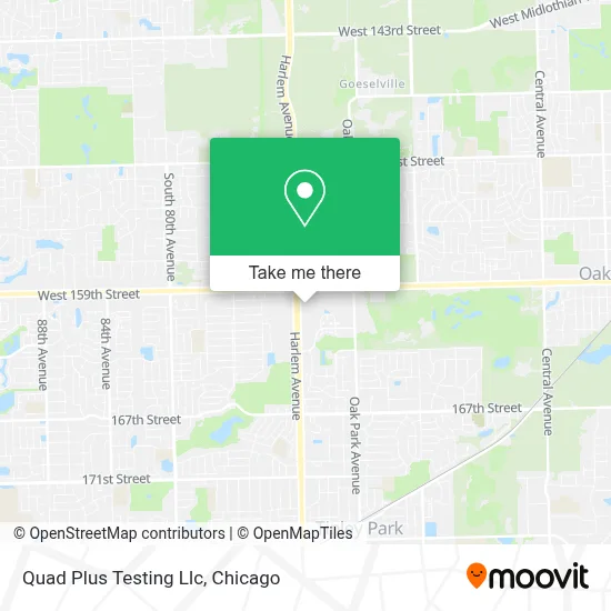 Quad Plus Testing Llc map