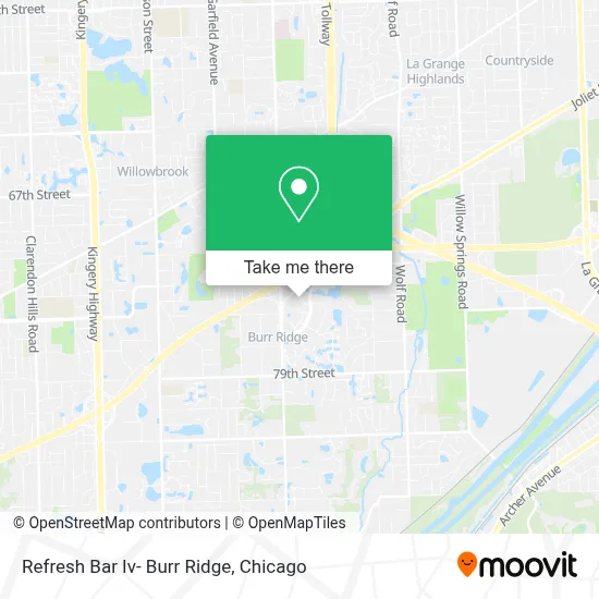 Refresh Bar Iv- Burr Ridge map