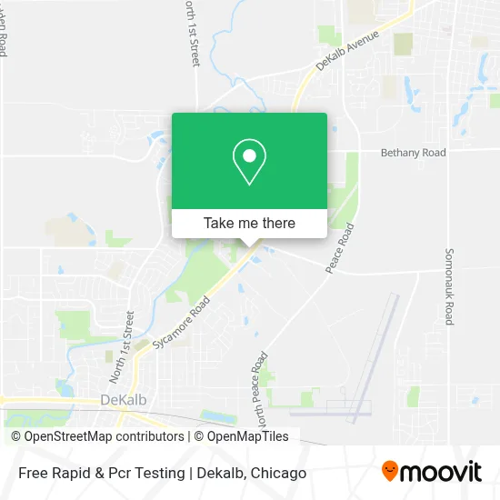 Free Rapid & Pcr Testing | Dekalb map