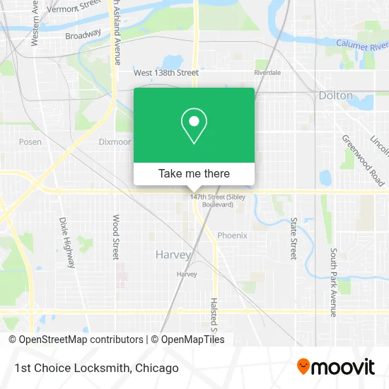 1st Choice Locksmith map
