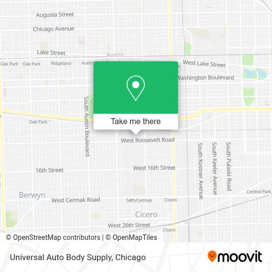 Universal Auto Body Supply map