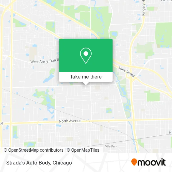 Strada's Auto Body map