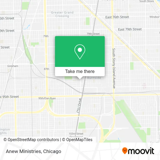 Anew Ministries map